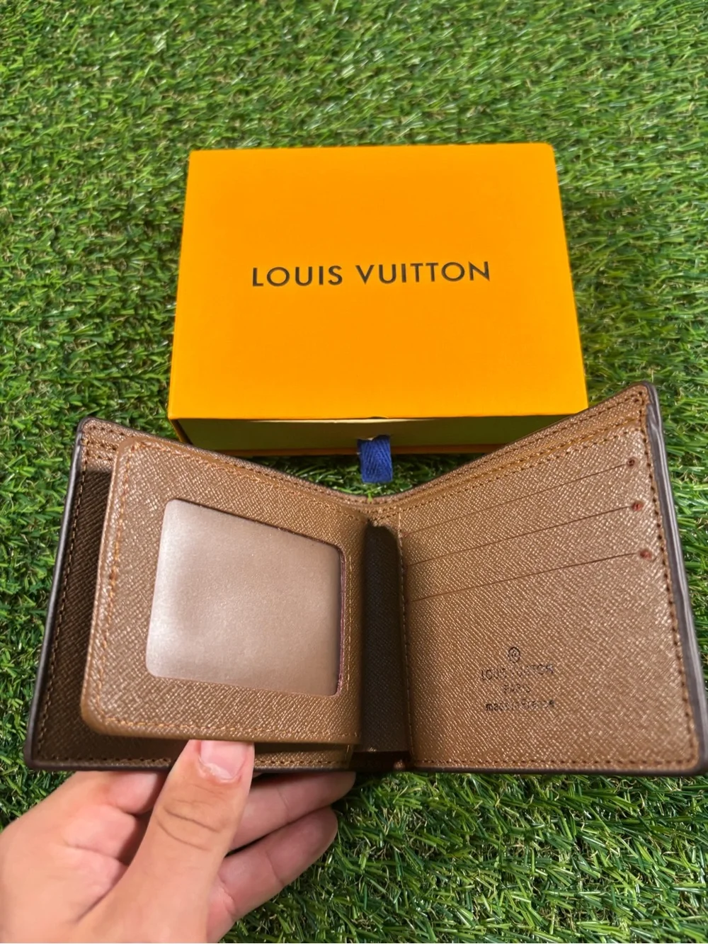 Louis Vuitton Brown Textured Leather Men's Card & Key Holder